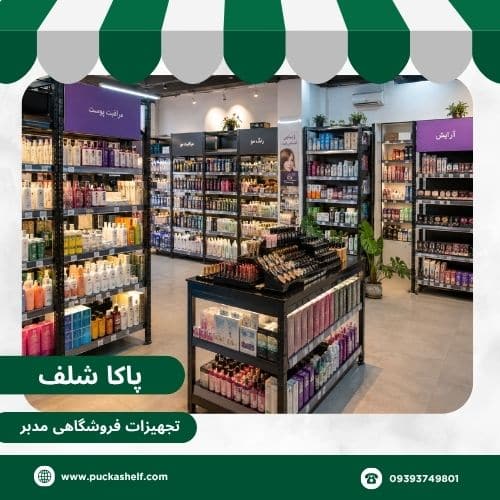 انتخاب قفسه فروشگاه لوازم آرایش