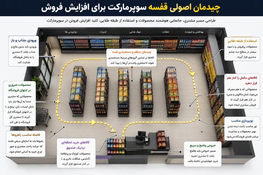 راهنمای قفسه‌بندی سوپرمارکت