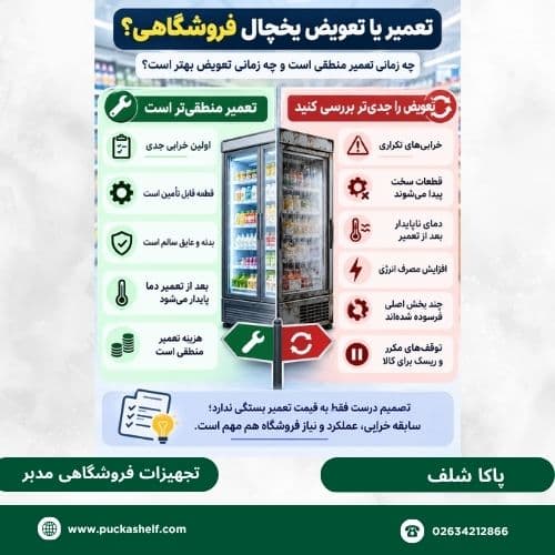 تعمیر یا تعویض یخچال فروشگاهی